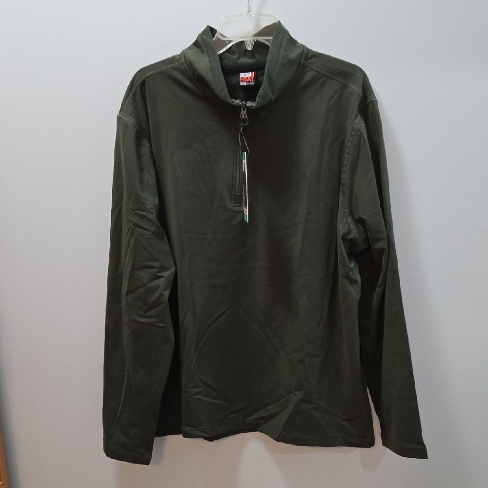 32° HEAT MENS Green Quarter-Zip Pullover XL NWT